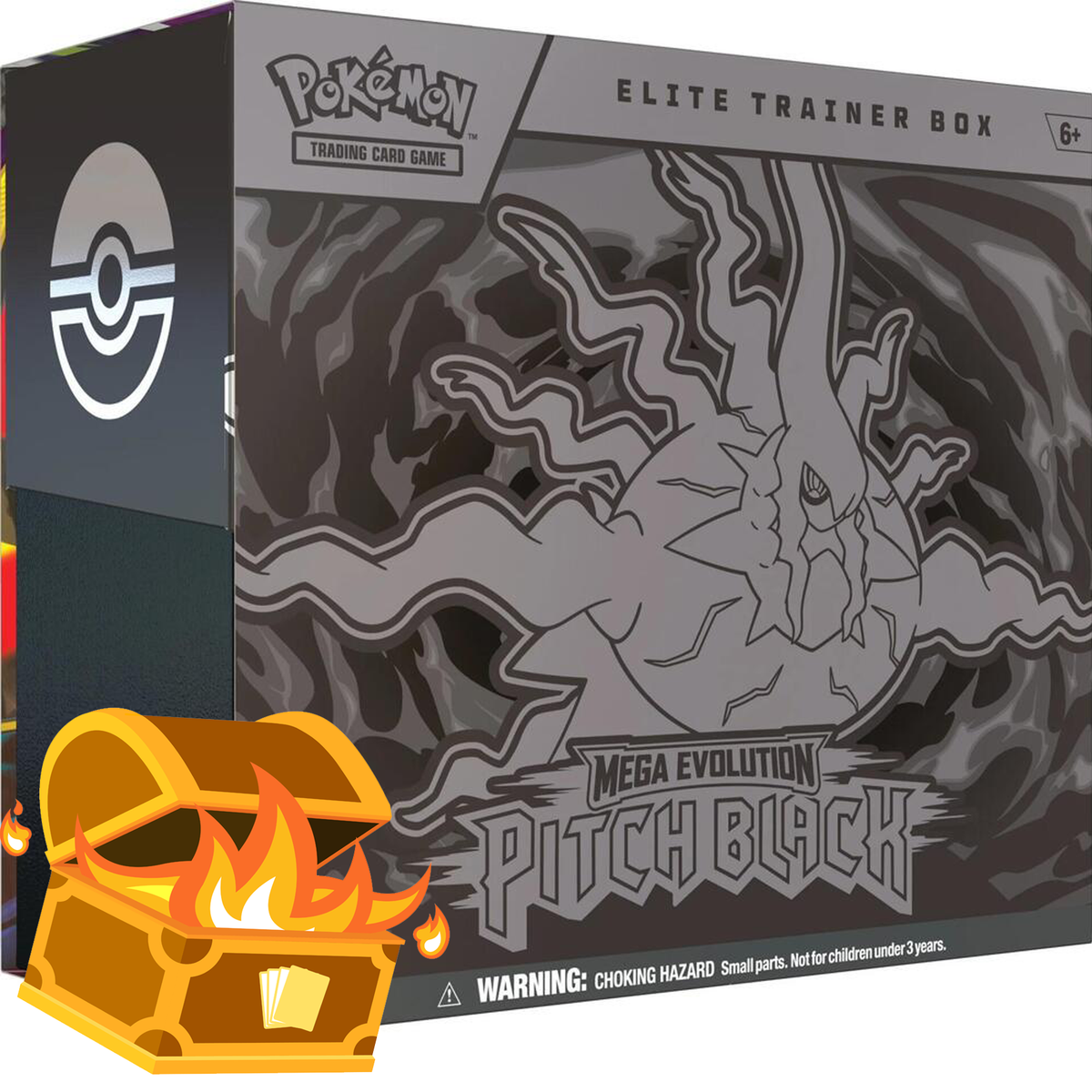 Pokémon TCG Mega Evolution Pitch Black Elite Trainer Box featuring Mega Darkrai